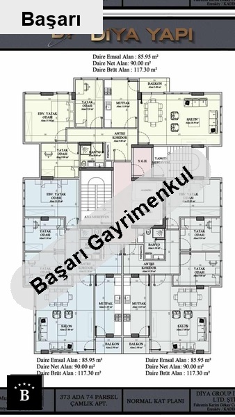 Başarı'dan erenköyde şahane konumda proje 3+1 satilik dai̇re