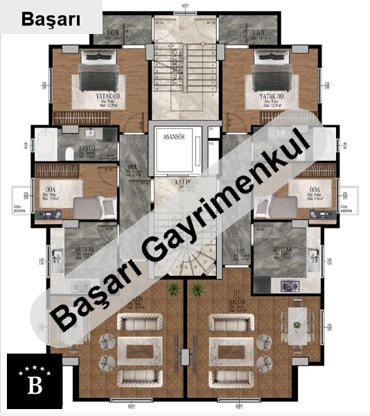 Başarı'dan bi̇zi̇m  erenköy marmaraya komşu şubat tesli̇m 2+1