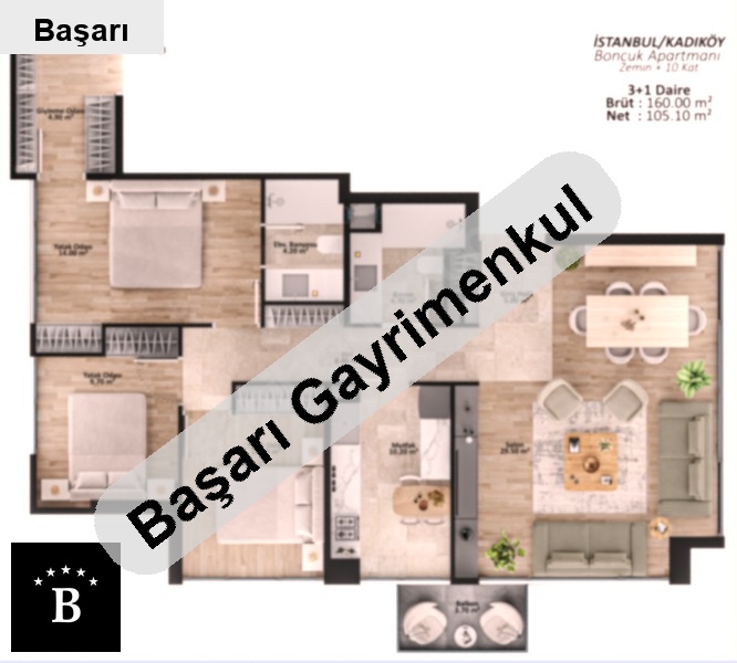 Başarı'dan kadiköy  çam fistiği sokak'ta satilik 3+1 dai̇re