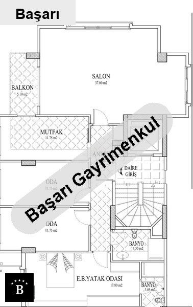 Başarı'dan  'da katta tek 3+1 140 m2 sifir