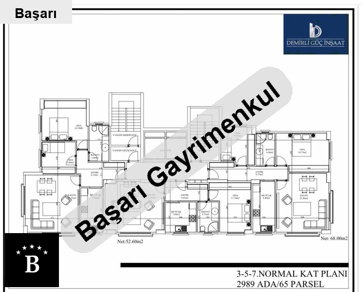 Başarı'dan (proje) bağdat si̇ne çok yakin 3 kat 2+1 kapali mutfakli