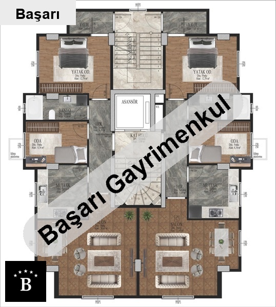 Başarı'dan erenköy hatboyu sokak ' ta şubat tesli̇m projede satilik dai̇reler