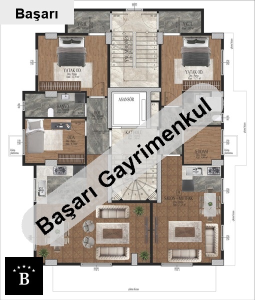 Başarı'dan erenköy hatboyu sokak ' ta şubat tesli̇m projede satilik dai̇reler