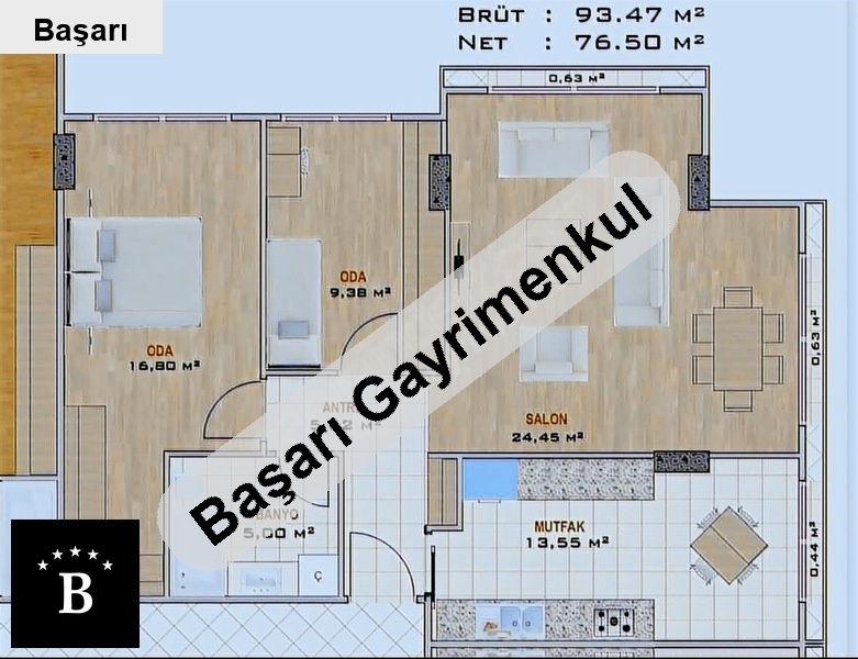 Başarı'dan bağdattren i 2+1 arakat yeni̇ dai̇re